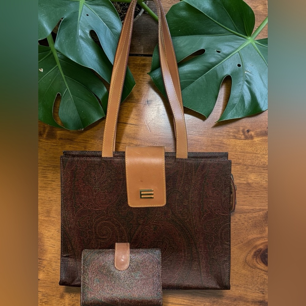 Etro Paisley Pattern Shoulder Bag and Agenda Wallet